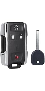 Key Fob Case Cover Replacement Fits for Chevy Cruze Camaro Impala Equinox GMC Terrain Buick Regal Lacrosse 2010 2011 2012 2013 2014 2015-2017 Keyless Entry Remote Control Key Fob Shell