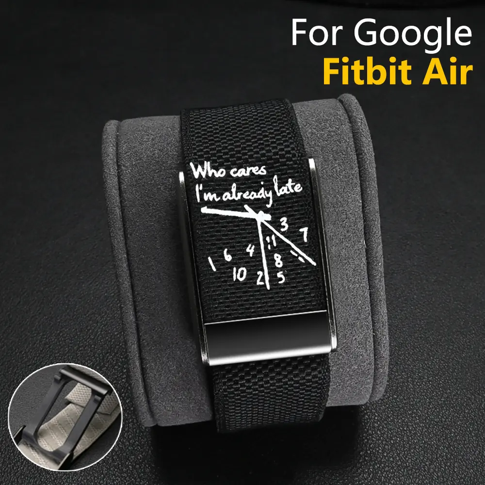 Men Nylon Watchband for Google Fitbit Air Sporty Lightweight Watchstrap for Google Fitbit Air Change To Whoop 5.0