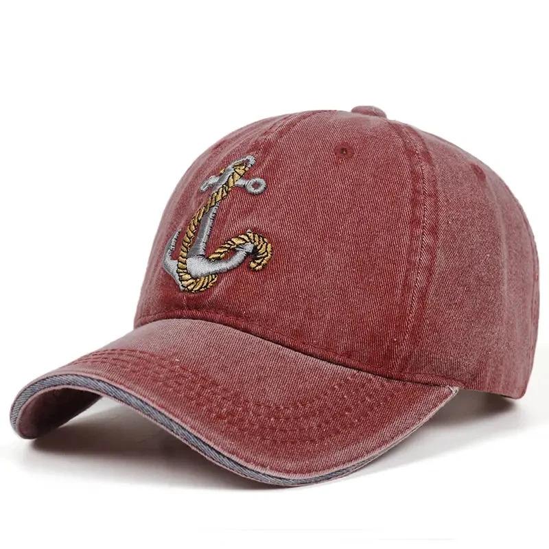 Unisex Pirate Hook Embroidery Washed Baseball Caps Spring Autumn Outdoor Adjustable Casual Hats Sunscreen Hat Sports Cap
