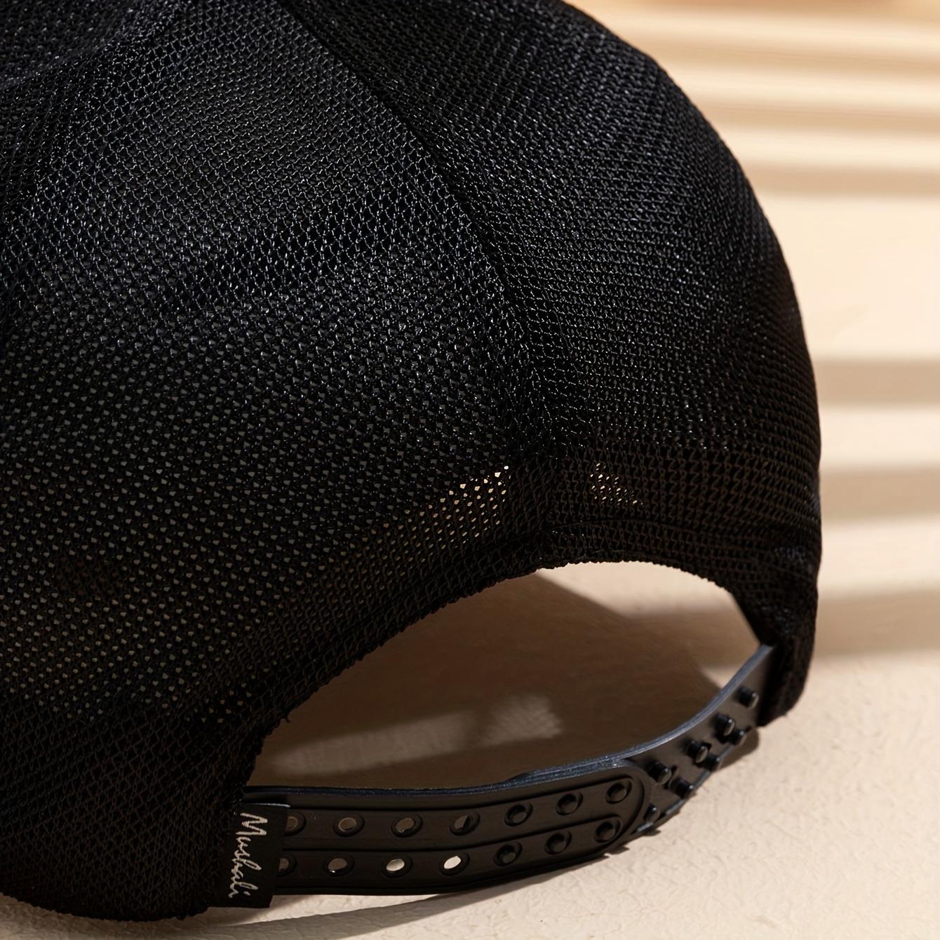 Letter M Decor Baseball Cap Trendy Solid Color Mesh Dad Hats Lightweight Breathable Trucker Hats For Women daily use Spring & Summer