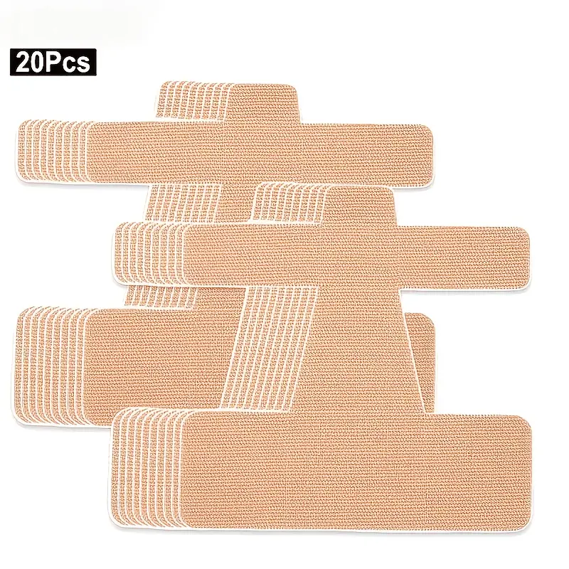20 Pcs High-Stretch Pre-Cut Athletic Tape for Big Toe Support, Breathable & Hypoallergenic Elastic Bandages for Blister Prevention, 3.66 x 3.46 in, 3.66X3.46 In, Athletic Sports, Breathable Tape, Latex-Free