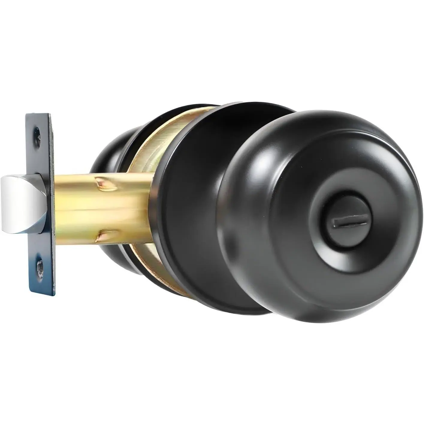 Matte Black  Door Knobs, 1 Pack Heavy-Duty Interior Knobs