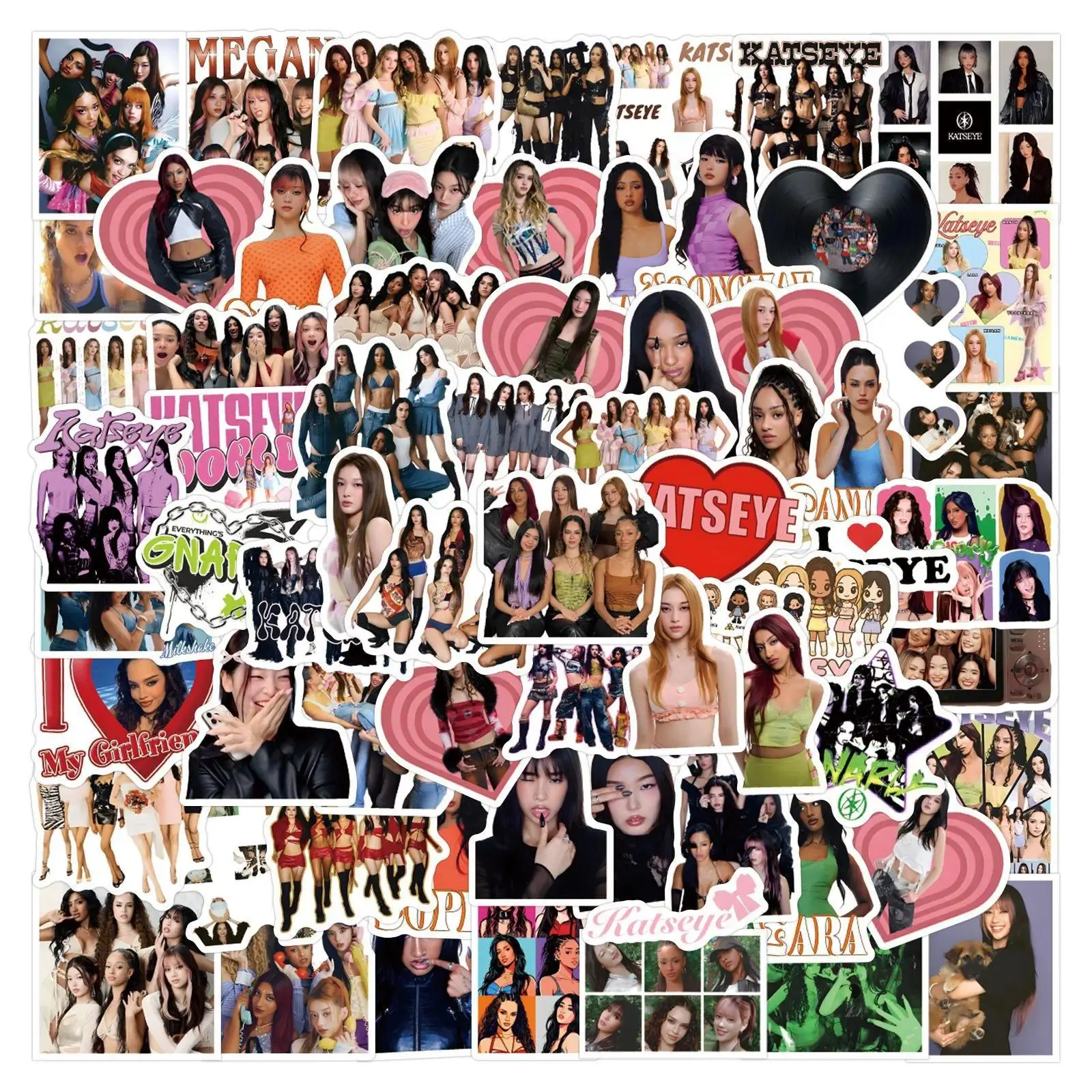 120Pcs KATSEYEGirlTroupe Sticker Decorative Stationery Hand Account Water Cup Computer Waterproof Sticker