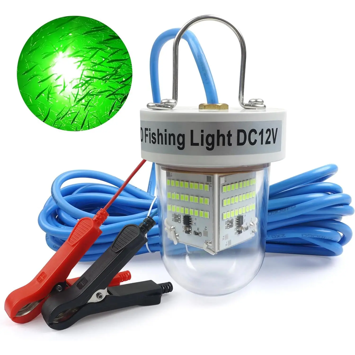 Underwater Green Fishing Light Super Bright 80W 40000 Lumens 12V LED Deep Drop Night Fishing Light Submersible Fishing  Finder Shrimping Lights for Snook Crappie Shrimp Squid Fish