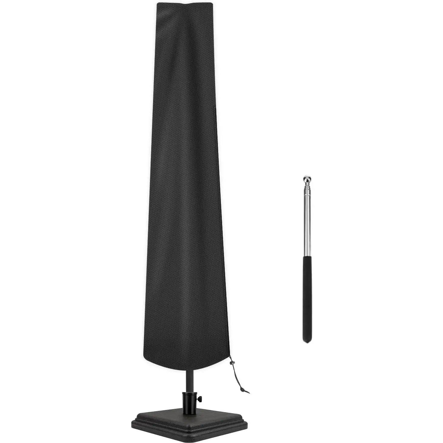 Patio Umbrella Cover  Umbrella Covers for Outdoor Umbrellas for 7 to 9Ft Umbrellas Protective Garden Market Parasol Umbrellas with Zipper and Rod, Black