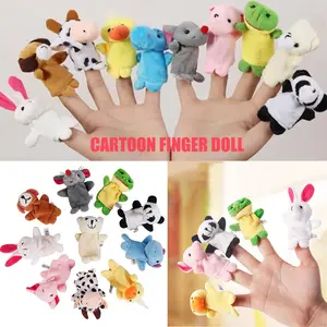 5/10 Piece Cartoon Plush Toys, Boy Girl Finger Puppets, Cute Animal Finger Puppets, Role Play Story, Perfect Gift, Collectible