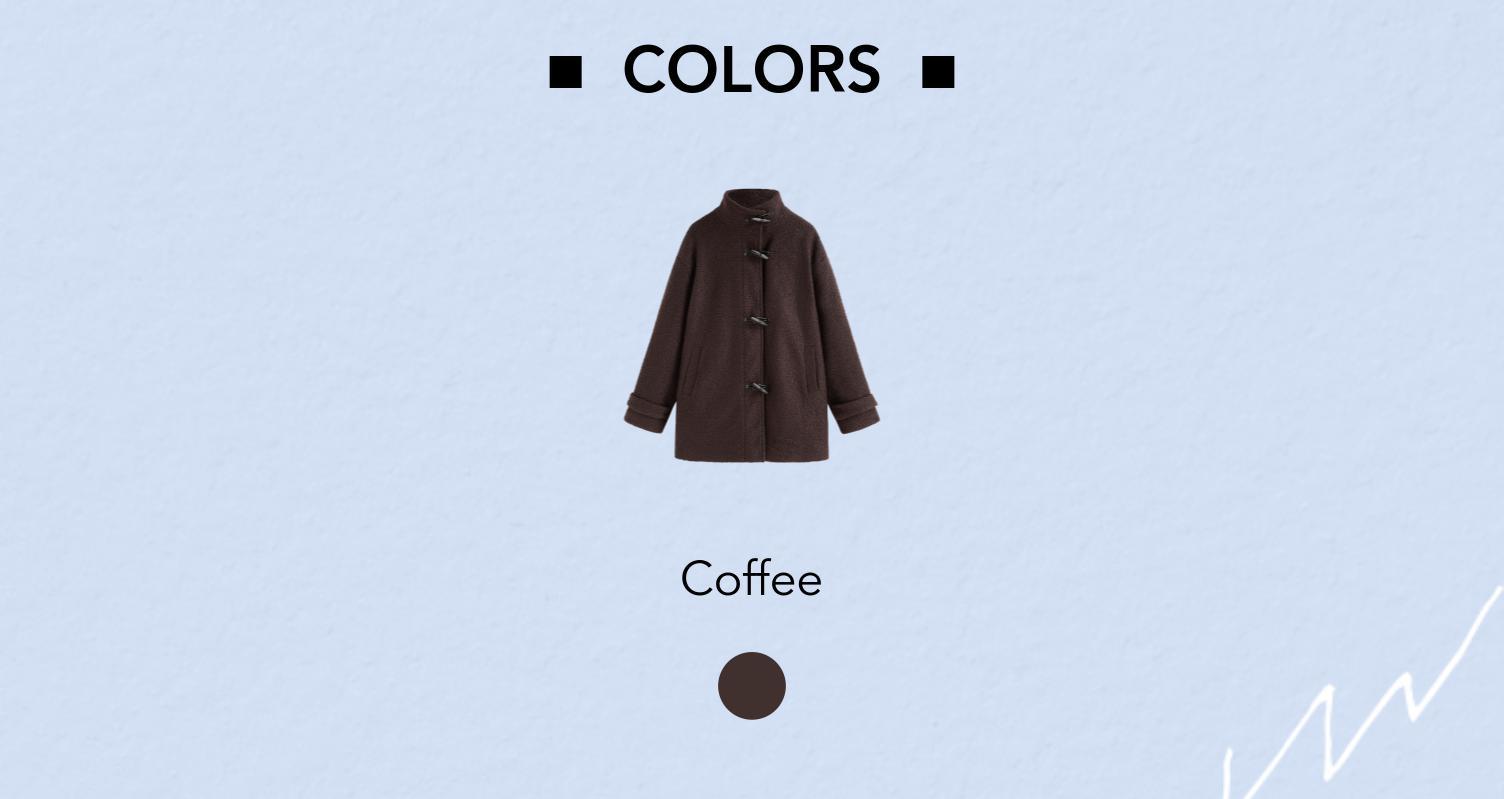Cider Wool-Look Stand Collar Toggle Button Longline Oversized Coat SwimWeek