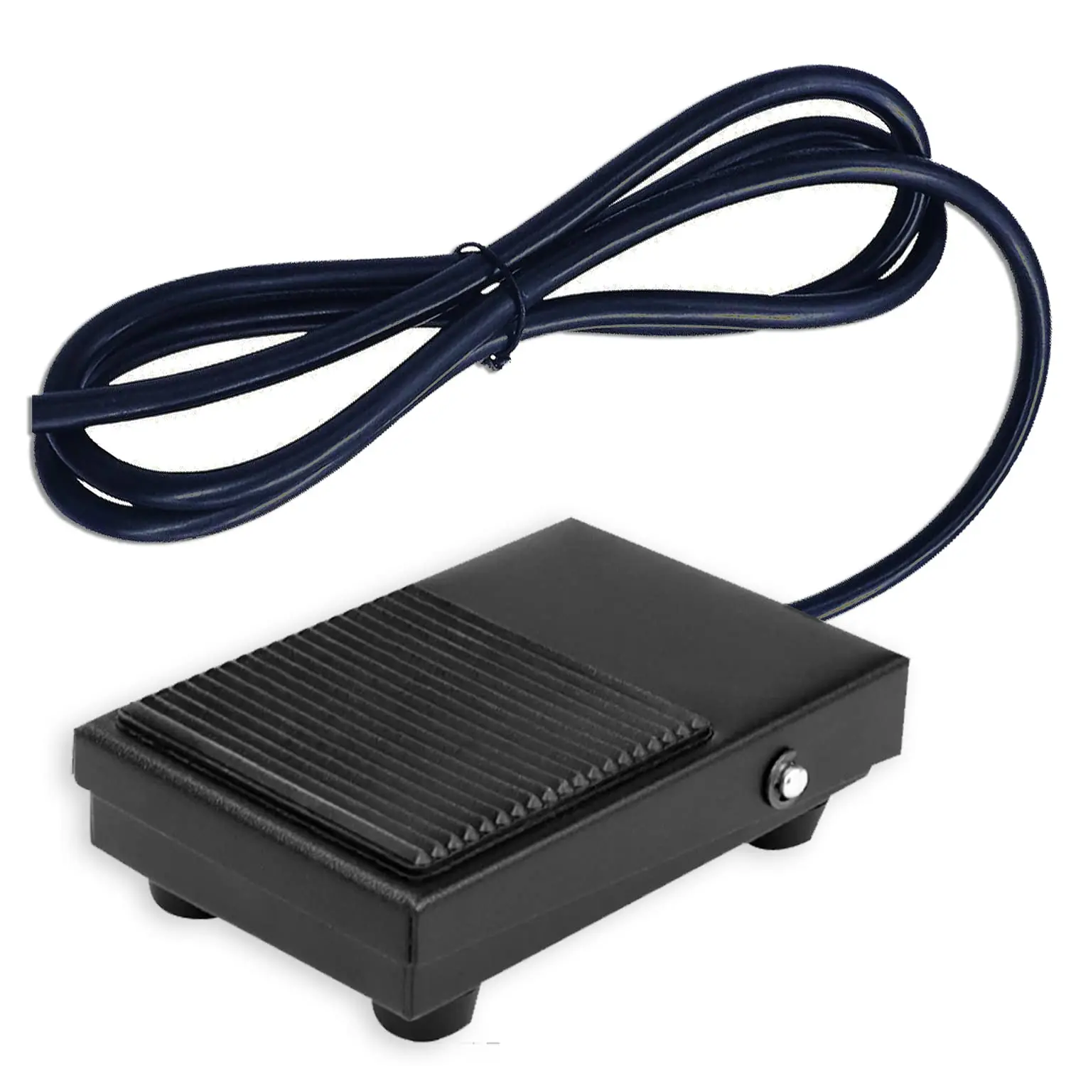 Heavy Duty Momentary On/Off Power Foot Pedal, 250VAC 10A SPDT 1NO1NC, with 6ft Black Cable