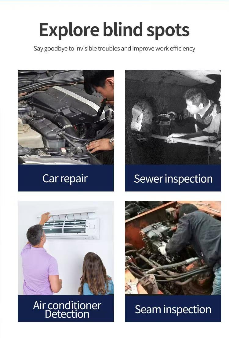 Nfutreon HD Endoscope Camera with Light 4.3" Screen Waterproof Snake Scope 16.4FT Extra Long Cable for Cars Pipes Home Repair Automotive Scan Tool