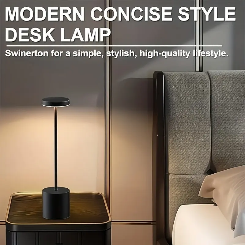 Portable LED Touch Table Lamp, Rechargeable Dimmable, 800mah Battery, Eye Protection, Modern Design, Ideal for Bedroom/office, Perfect Gift