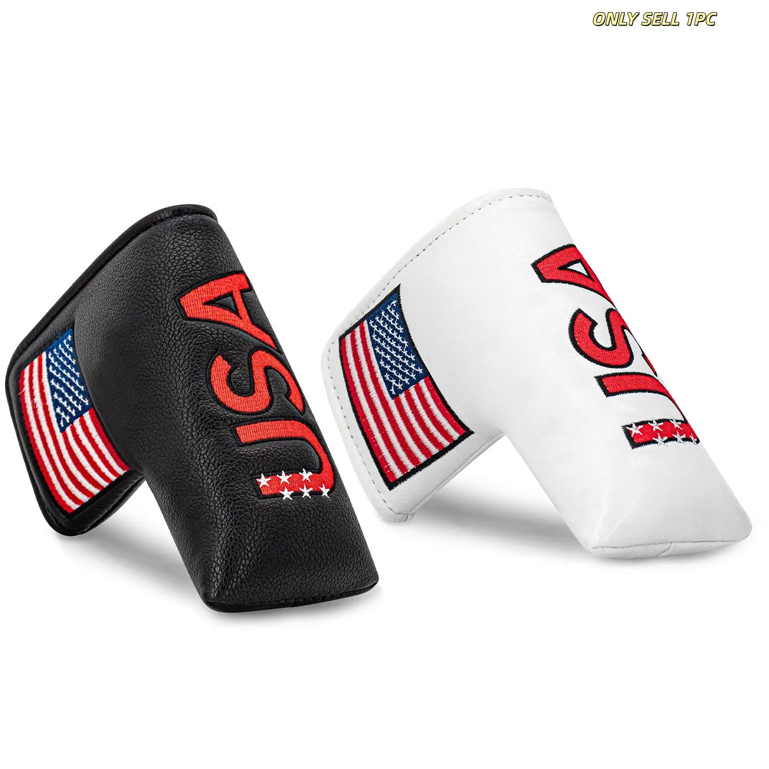 Usa Flag Style Golf Putter Cover, Premium Blade Headcover with Soft Lining, Durable Golf Club Accessory, Father’s Day Gift for Golf Enthusiasts