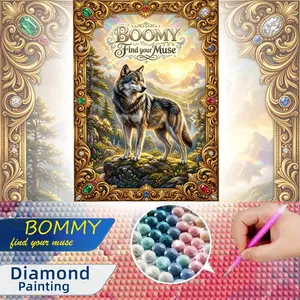 Exclusive New Arrival! Large 2D Frameless Royal Hollow Relief Animal Theme Diamond Painting Kit, High-Quality Acrylic Round Diamonds, Perfect Gift