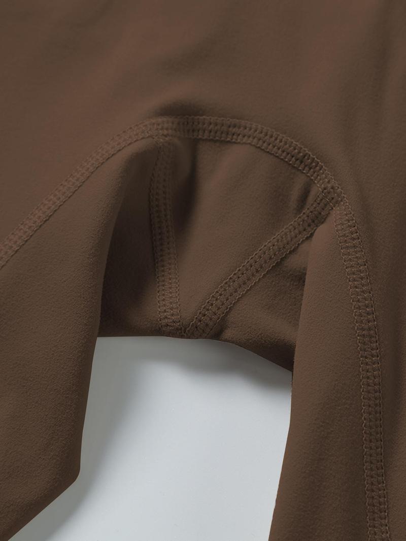 Women's Solid Color workout Leggings, Breathable & Comfortable Yoga Pants For Gym & Workout, Sports Stretchy Leggings