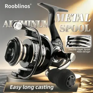 Rooblinos HA Spinning Reel, Full Matel Frame, StainlessBall Bearing, 12Kg MAX Drag Fishing Reels, for MediumInshore&Offshore Saltwater, Freshwater, Ice Fishing