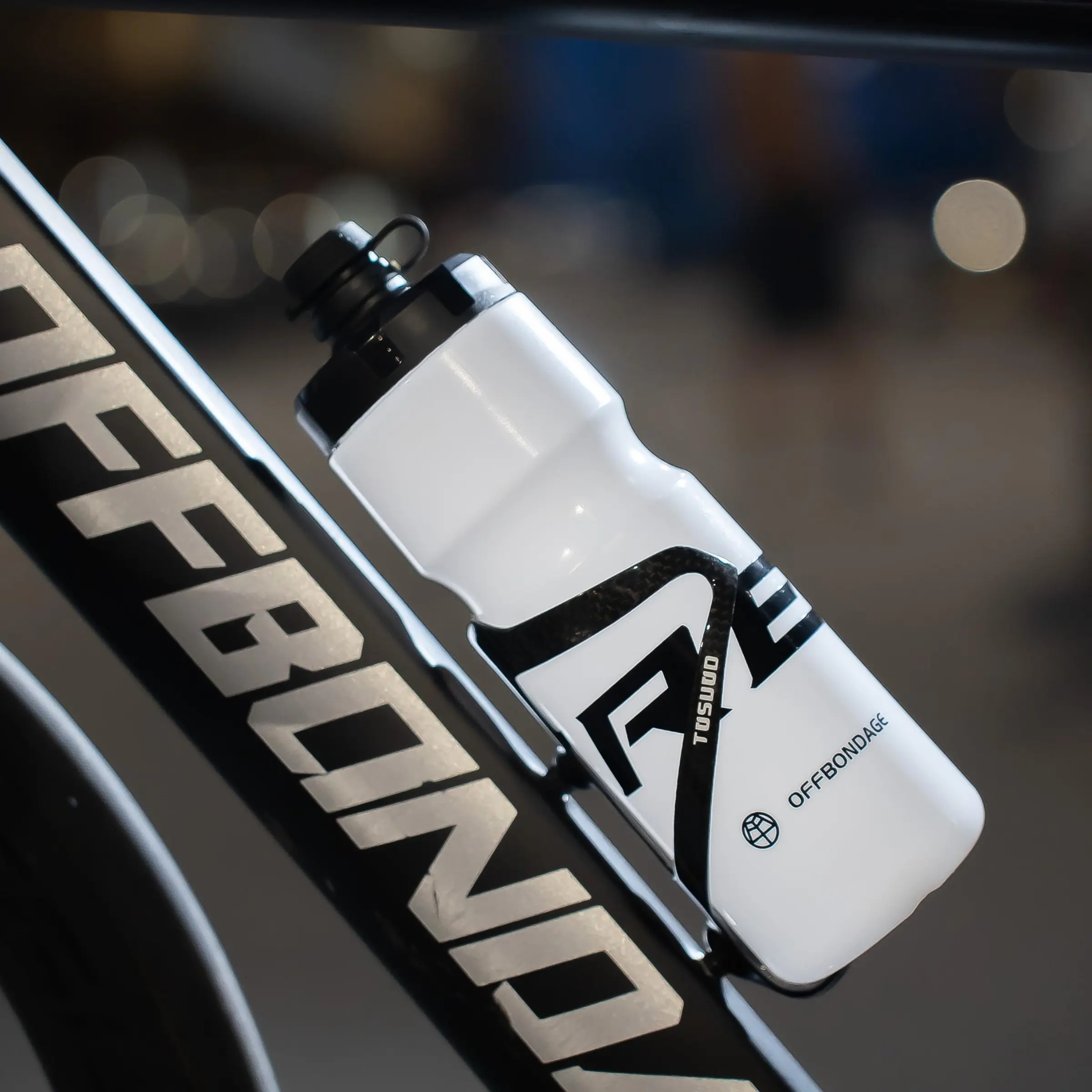 Offbondage Cycling Water Bottle & Holder, High Temperature Resistant Mountain Bike Outdoor Sports Water Bottle, Pp5 Material, Portable Large Capacity, Sports Drinking Bottle