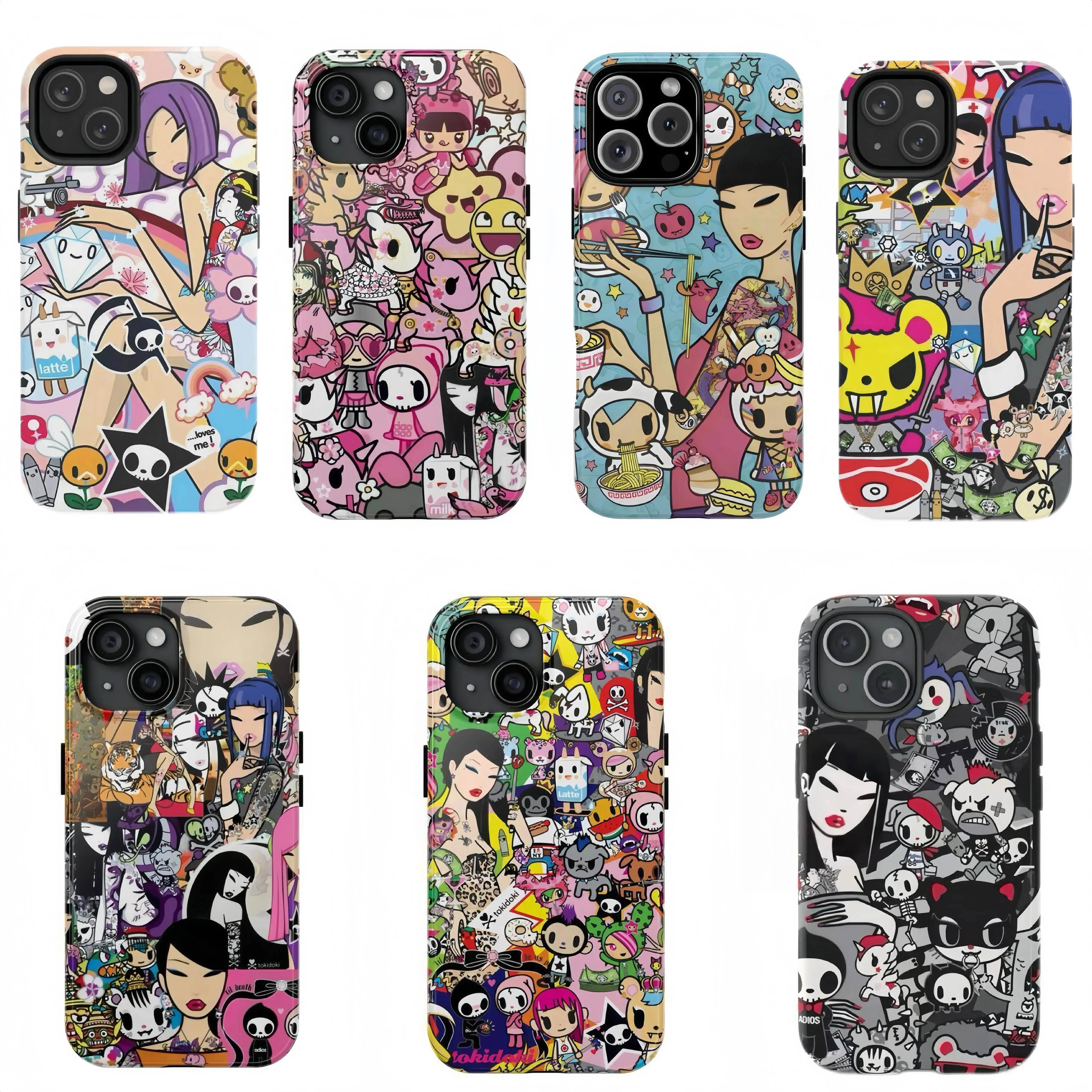 Muilti-Tokidoki Colorful Doodle Design Phone Case|Suitable for iPhone 17Air 16 15 14 13 12 11 Pro Promax and for Samsung Galaxy 21 22 23 24 25 Plus Ultr|Tough Case|Perfect Gift for Her|Y2k Cool Girl Aesthtic|, Accessories, Custom