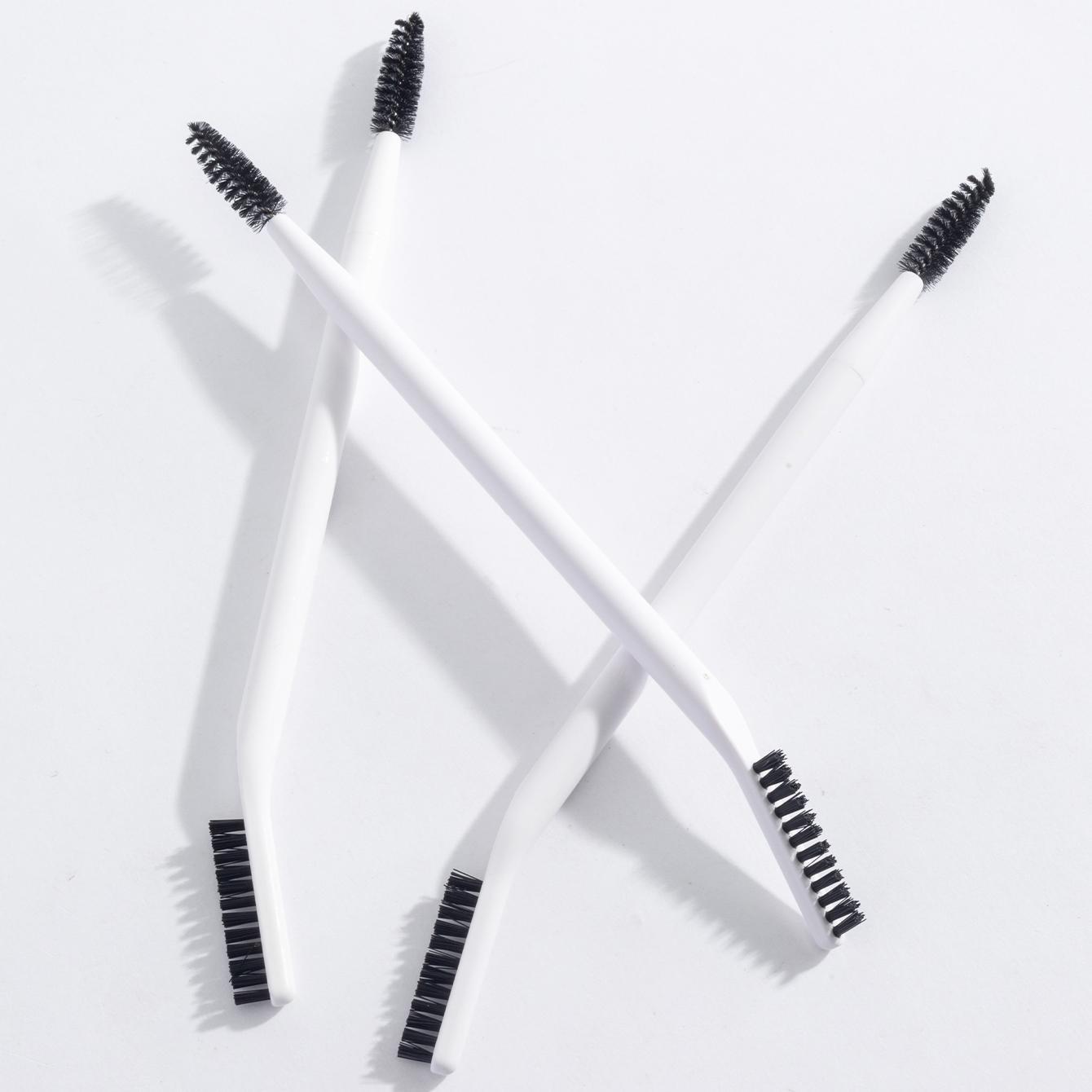 Thin But Stiff Multi-function Dual-ended Eyebrow & Eyelash Brush, 3 Counts Professional Makeup Tools for Women & Girls, Valentine's Day Gift