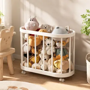 Rolling Laundry Hamper with Wheels  Multi-Purpose Mobile Storage Basket for Clothes, Toys, Yoga Mats  Slim Laundry Cart for Bathroom & Nursery