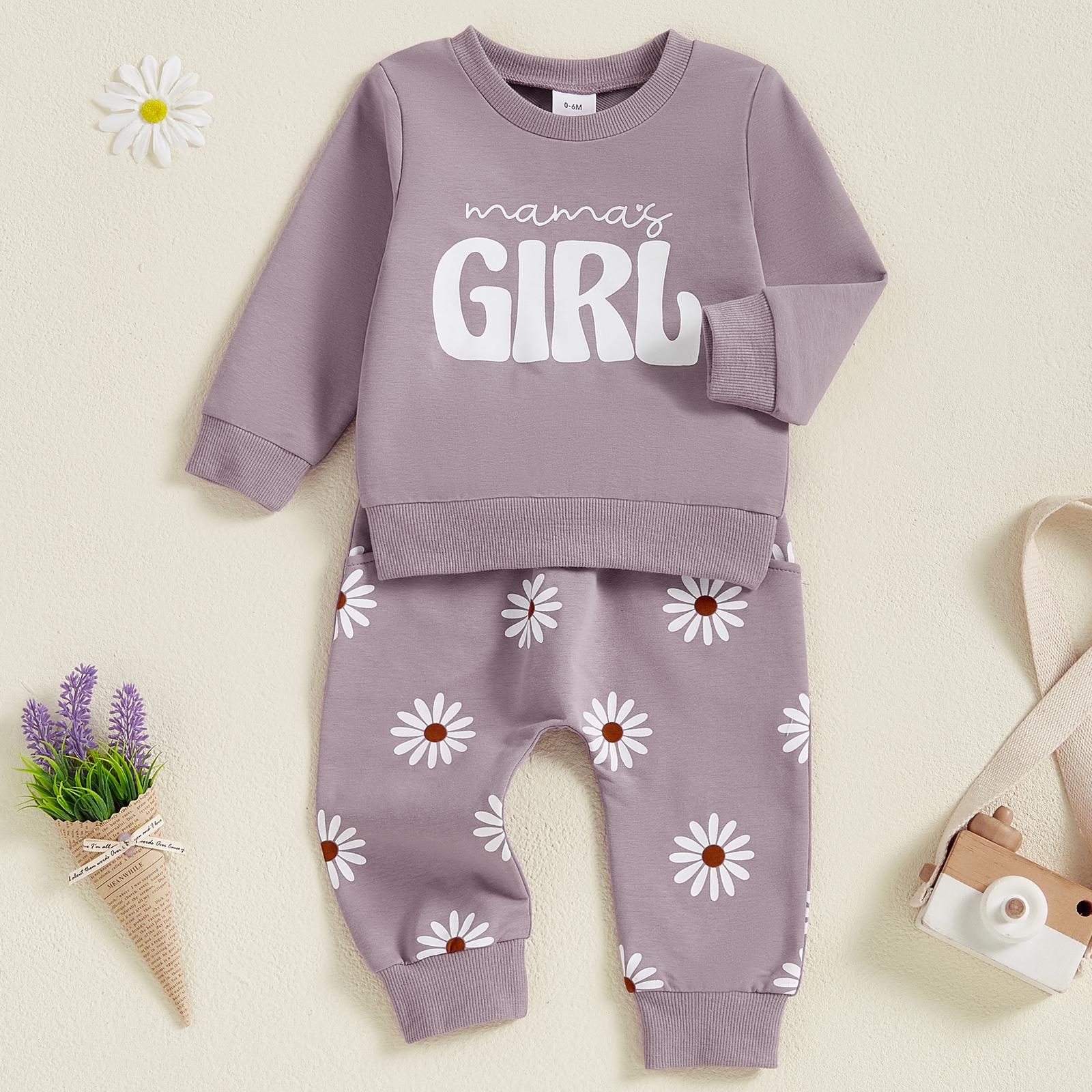 Mamas Girl Outfits Toddler Baby Girl Daisy Clothes Long Sleeve Sweatshirt Jumper Joggers Trouser Girls Fall Tracksuit Mamas Girl Outfits Toddler Baby Girl Daisy Clothes Long Sleeve Sweatshirt Jumper Joggers Trouser Girls Fall Tracksuit