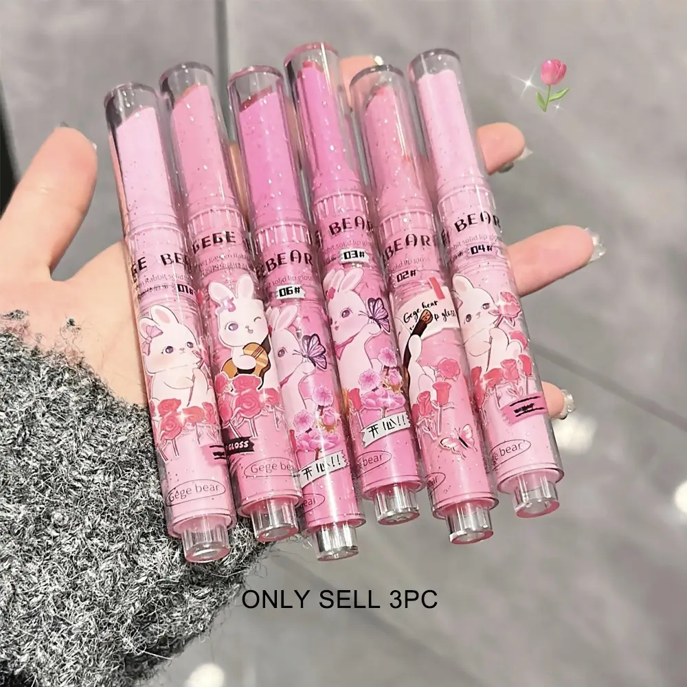 Gift-ready 3-color heart moisturizing jelly lipstick, Lipgloss, sheer tinted mirror gloss nourishes peeling lips. Cute heart shape full of girlish vibe, delicate lip cosmetic for students’ daily use and birthday presents.