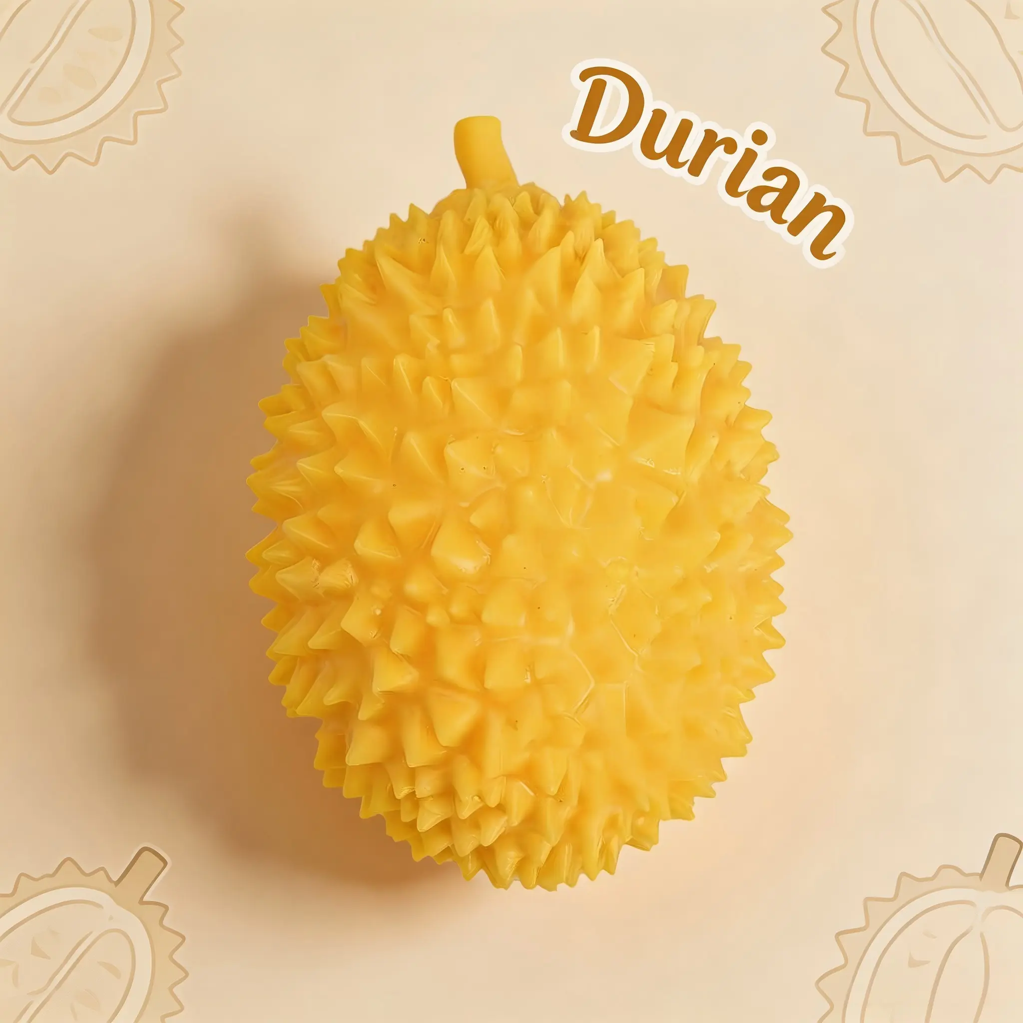 1pc Realistic Durian Stress Relief Toy, Adult Silicone Durian Squeeze Toy, Anxiety Relief, Realistic Food Squeeze Toy, Slow-Rebound Texture, Slow Rebound Fidgets, Slow Rising Squishy, Relaxing Squeeze Stress Ball, Squeeze Model Gift