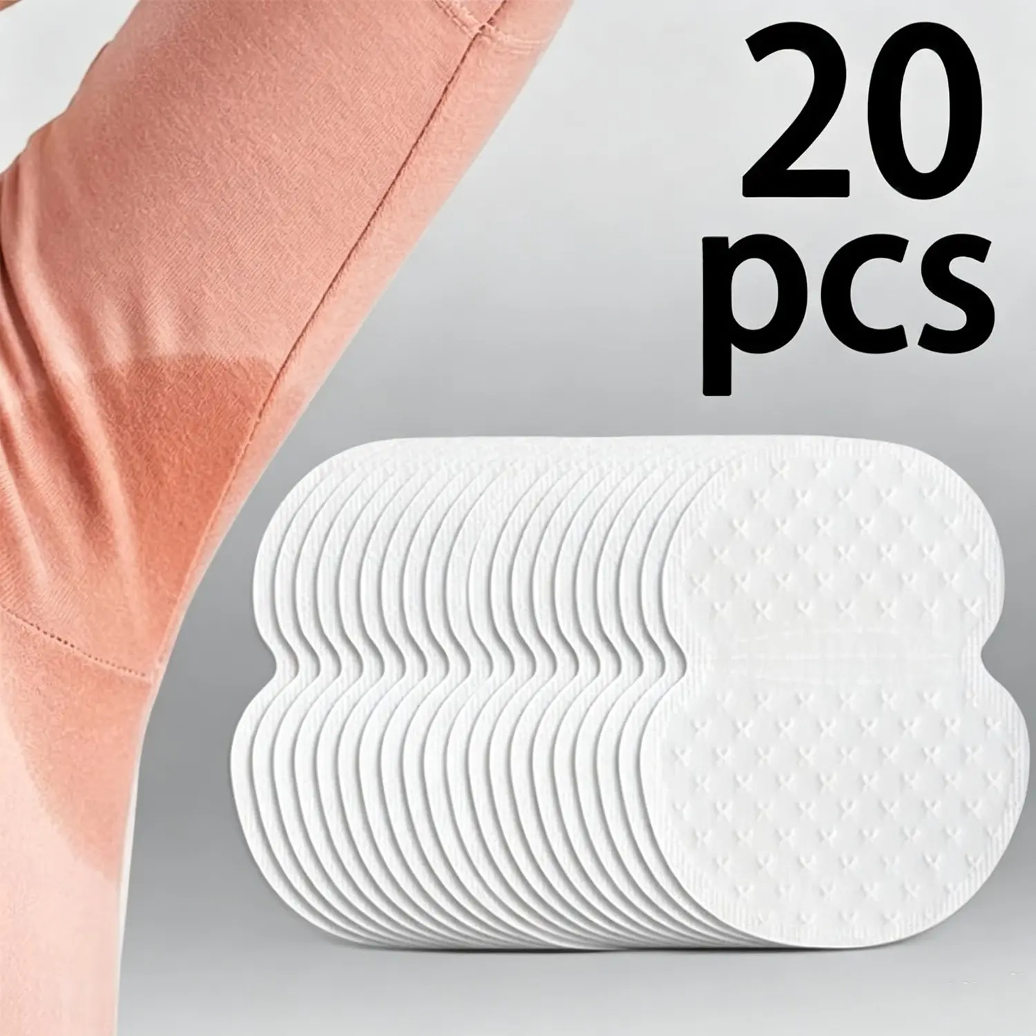 20 Pcs Unisex Sweat Pads, Summer Underarm Sweat Absorbent Pads, Disposable Underarm Moisture Control Patches, Sweat Management, Underarm Product