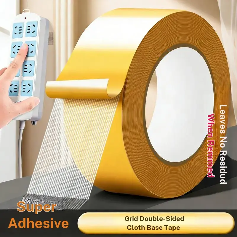 Double-sided strong tape, strong adhesive, waterproof and removable, no residue, ideal for carpets, wallpaper, balloons, and household use