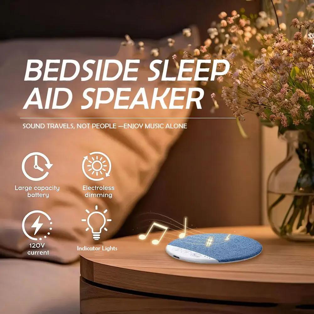 Mini Sleeping Bluetooth 5.4 Speaker Under Pillow Sound Machine With White Noise, 30/60/90 Min Timers, HiFi Stereo Sound
