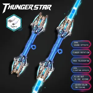Lighting toys with cool colorful lighting effects children's toys, boys cool luminous, 2-in-1 LED lightsaber toys, retractable lightsaber. toy sword laser sword lightsaber