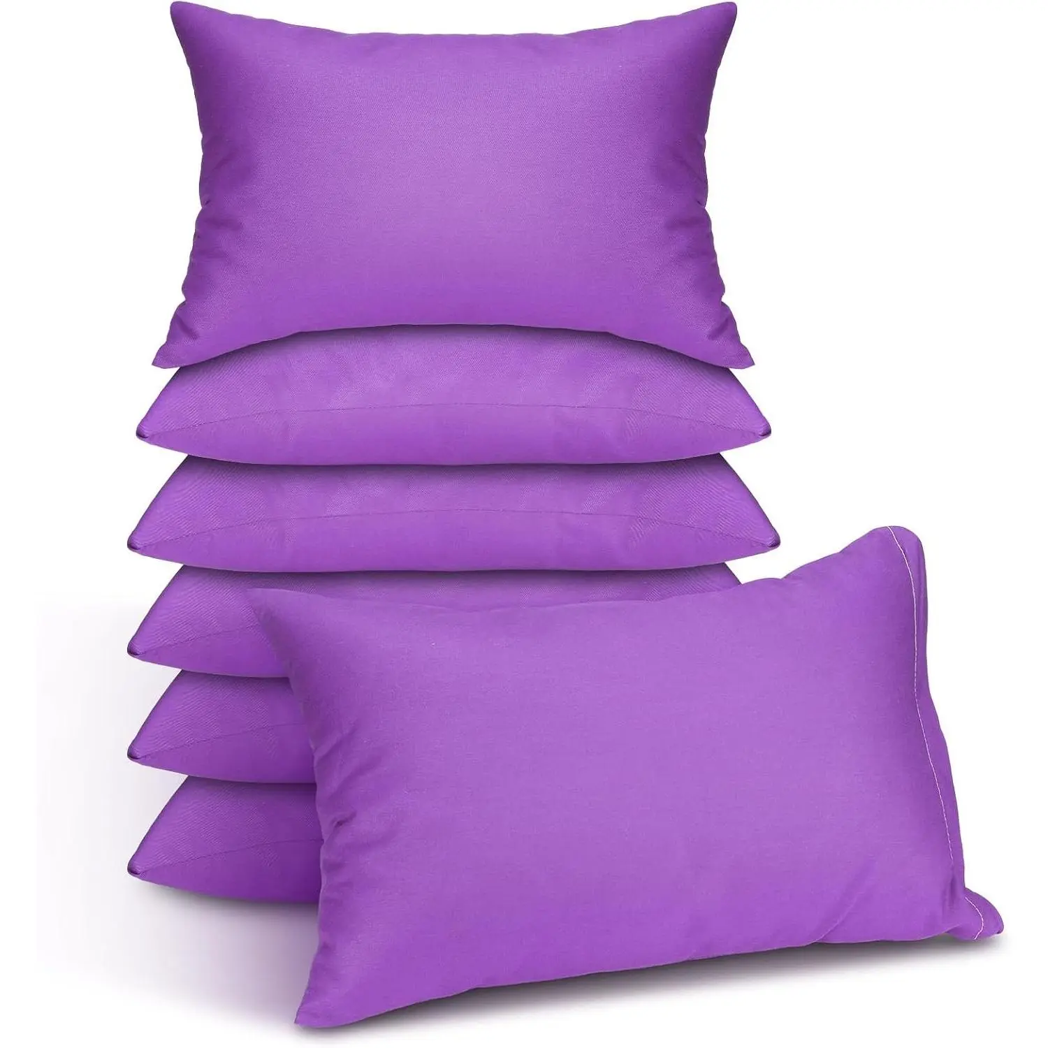 6 Pack Mini Soft Nap Pillows 14x9 - Portable Small Pillows Perfect for Daycare Travel, Purple