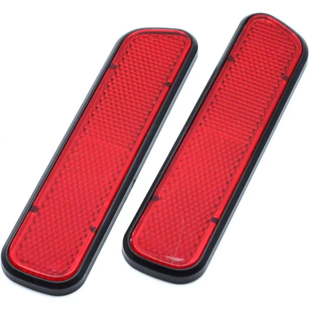 Car Reflective Sticker Stick-On Red Warning Safety Reflector Strips Pack of 2