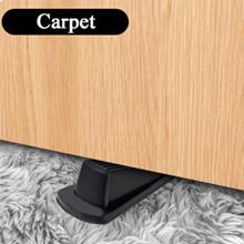 4 Pack Door Stoppers, Rubber for Bottom of Door, Rubber Door Stopper Wedge, Sturdy Stackable Door Stops for Floor