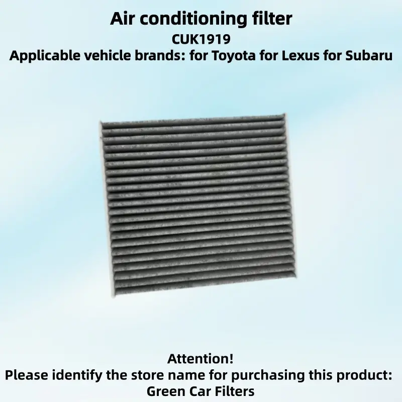 Air conditioning filter CUK1919, suitable for Toyota, Subaru, Alphard (2008-2014), Auris (2009-2018), Camry (2011-2017), Corolla (2007-), Hiace (2011-2019), Prius (2011-), Lexus, CT200h/ES200/ES240/ES250, OE: 87139-0N010, 87139-30040