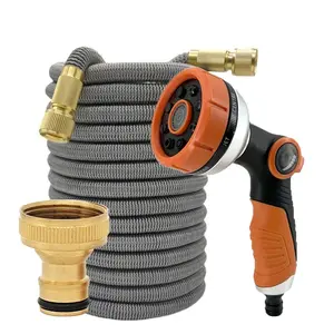 Magic Expandable Garden Hose Set, High Pressure Car Wash Gun, Flexible No Twist Watering Pipe, Lawn Irrigation Cleaning Tool