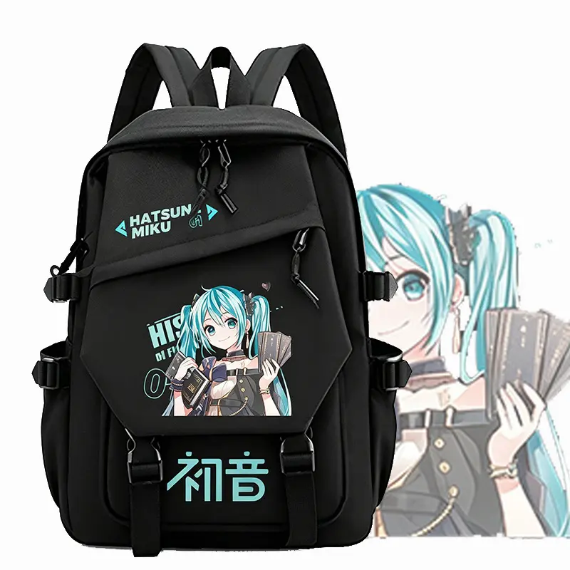 Hatsune Miku-themed large-capacity backpack for boys and girls (suitable for elementary school grades 3–6 and laptop use) Gag Toys & Practical Jokes