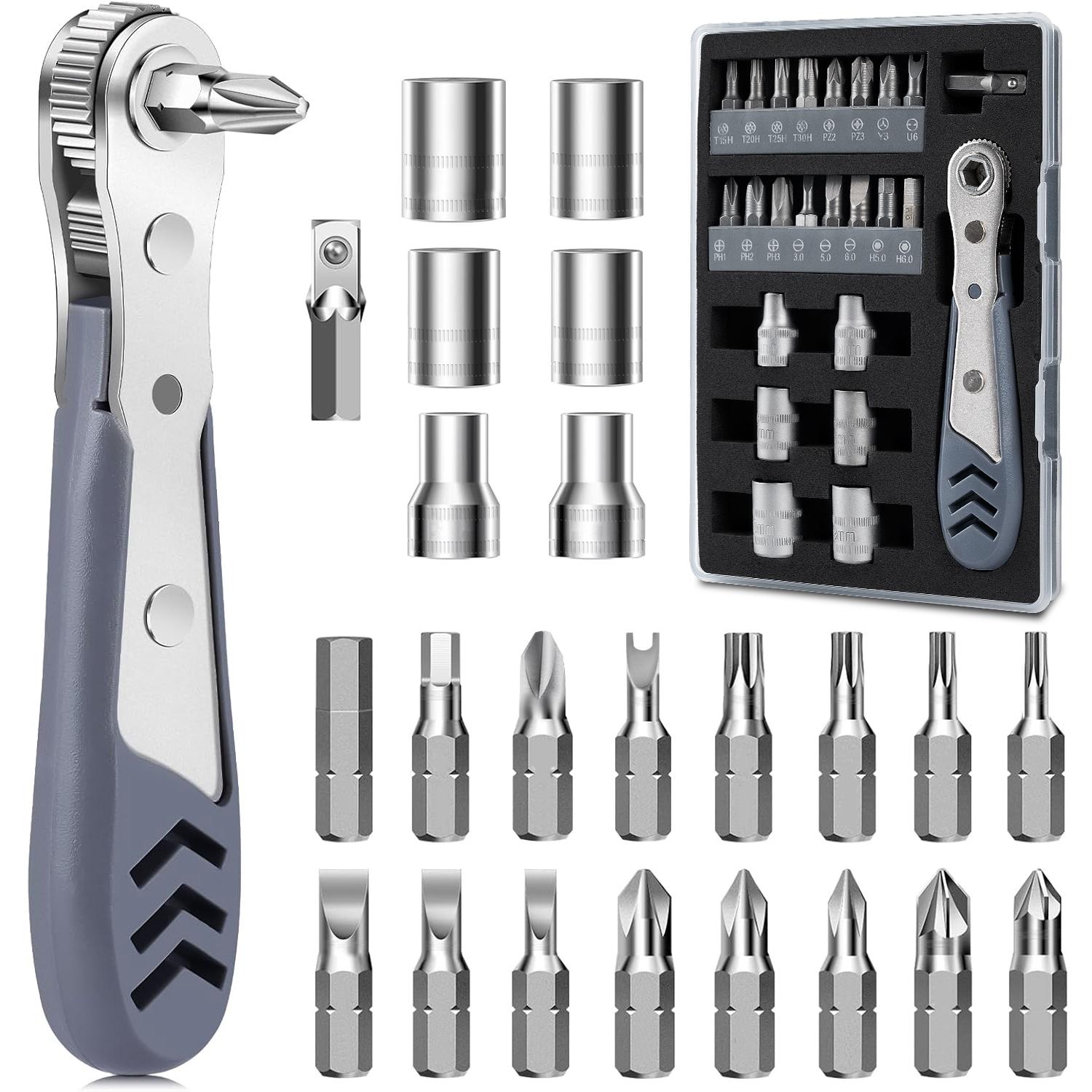 Hex Socket Wrench Set, Quick Release Ratchet Spanner, Internal Hex Key Screwdriver Repair Tools, Socket Combination Tool, Durable Hand Tool Kit for Mechanics, Hex Wrenches