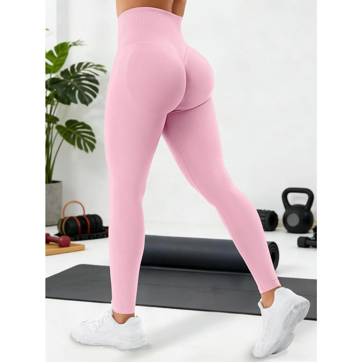 Hidden Scrunch Leggings High Waisted Workout Pants  Women Seamless Butt Liftting Tummy Control Gym Yoga Tights