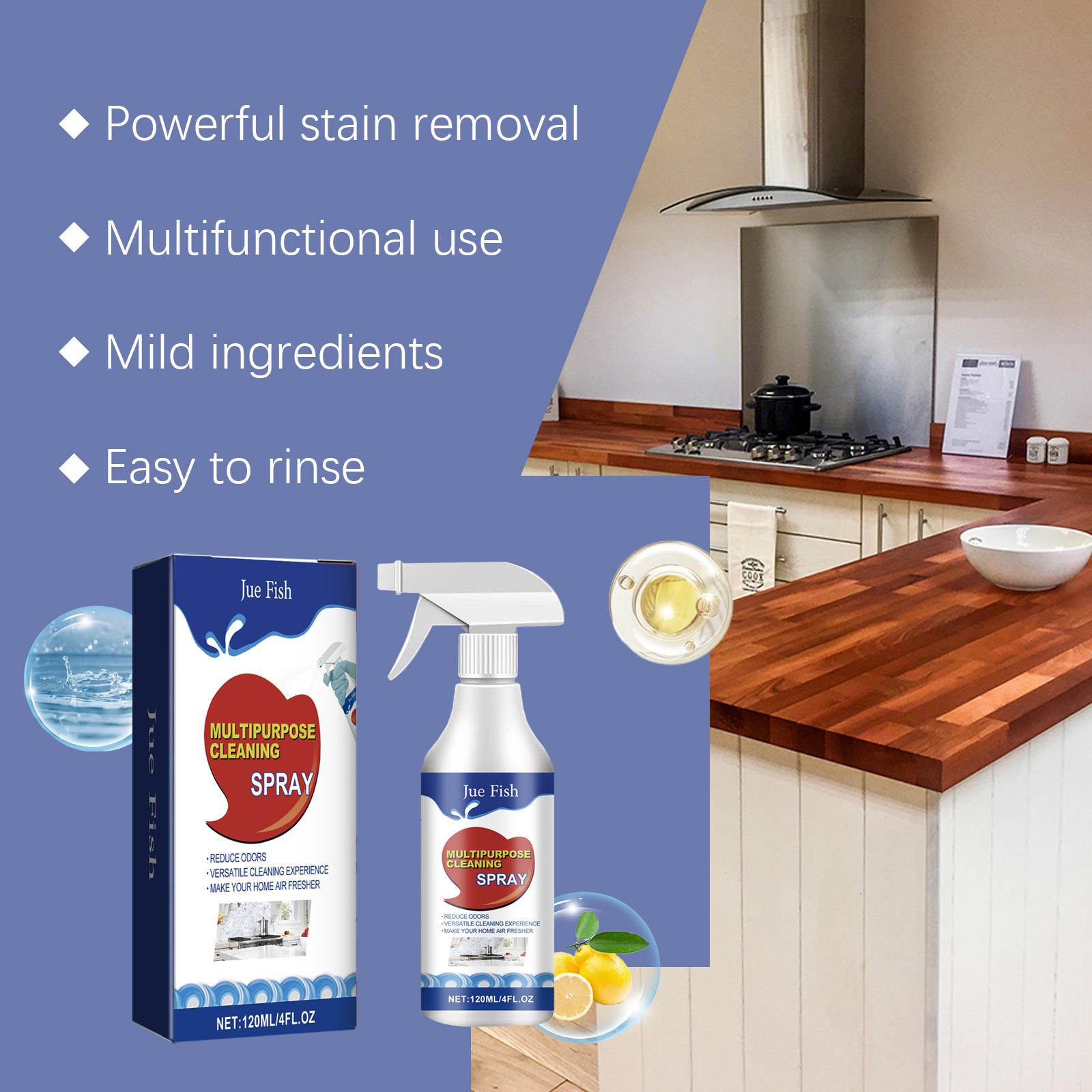 Jue Fish Multi-Function Cleaning Spray, Kitchen Heavy Oil Tile Stains Multi-Effect Cleaning Household Cleaner