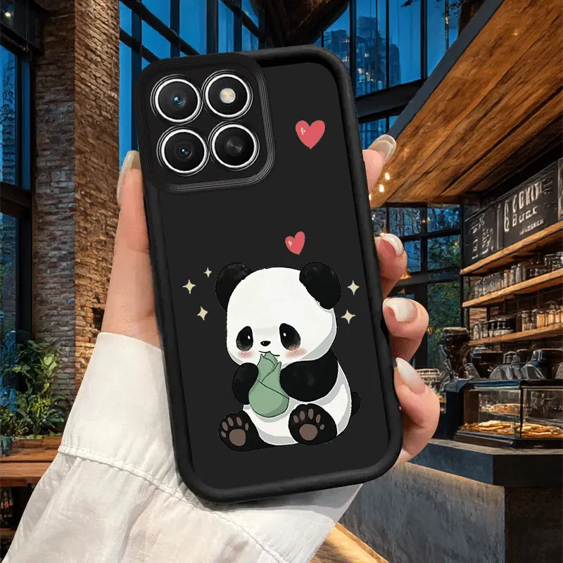 Panda Print Soft TPU Phone Case for iPhone Series (17 Pro Max,16,16e,15,14 Plus,13,12 Mini,11,Air,X,XS) - Shockproof, Full Body Camera Lip Protection, Camera Lens Safe, Fits iOS, Protector for iPhone 13, Protector Iphone 13, Silicone Tpu