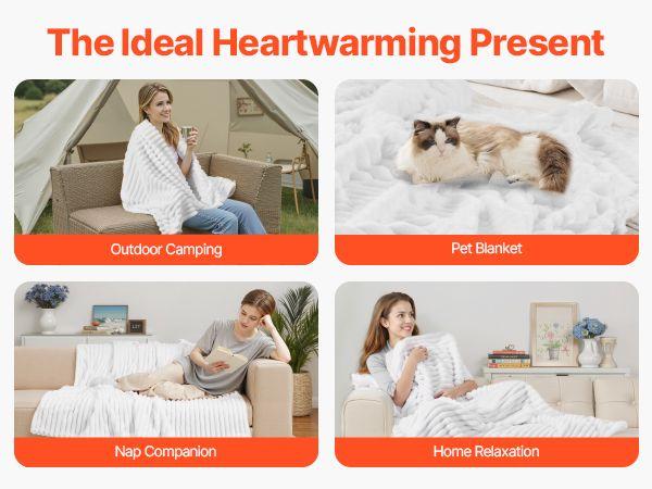 Fleece Throw Blanket Super Soft Lightweight Plush Warm 50x60 Inch/1270x1524 mm