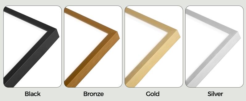 A2 Aluminum Picture Frame, Black Metal Thin Poster Frames for 16.5x23.4 inch Photo, Acrylic Front, Wall Hook for Horizontal or Vertical Display, 1 Pack