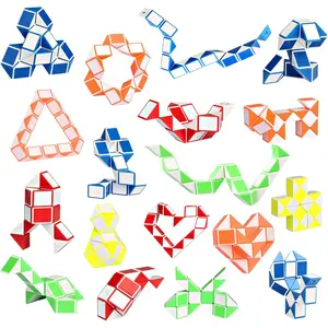 18 Pack Fidget Snake Cube Mini Twist PuzzleToys for Kids Teens Stocking Stuffer, Birthday Party Favors, Goodie Bags Fillers, Classroom Rewards, Random Colorsfidget toys