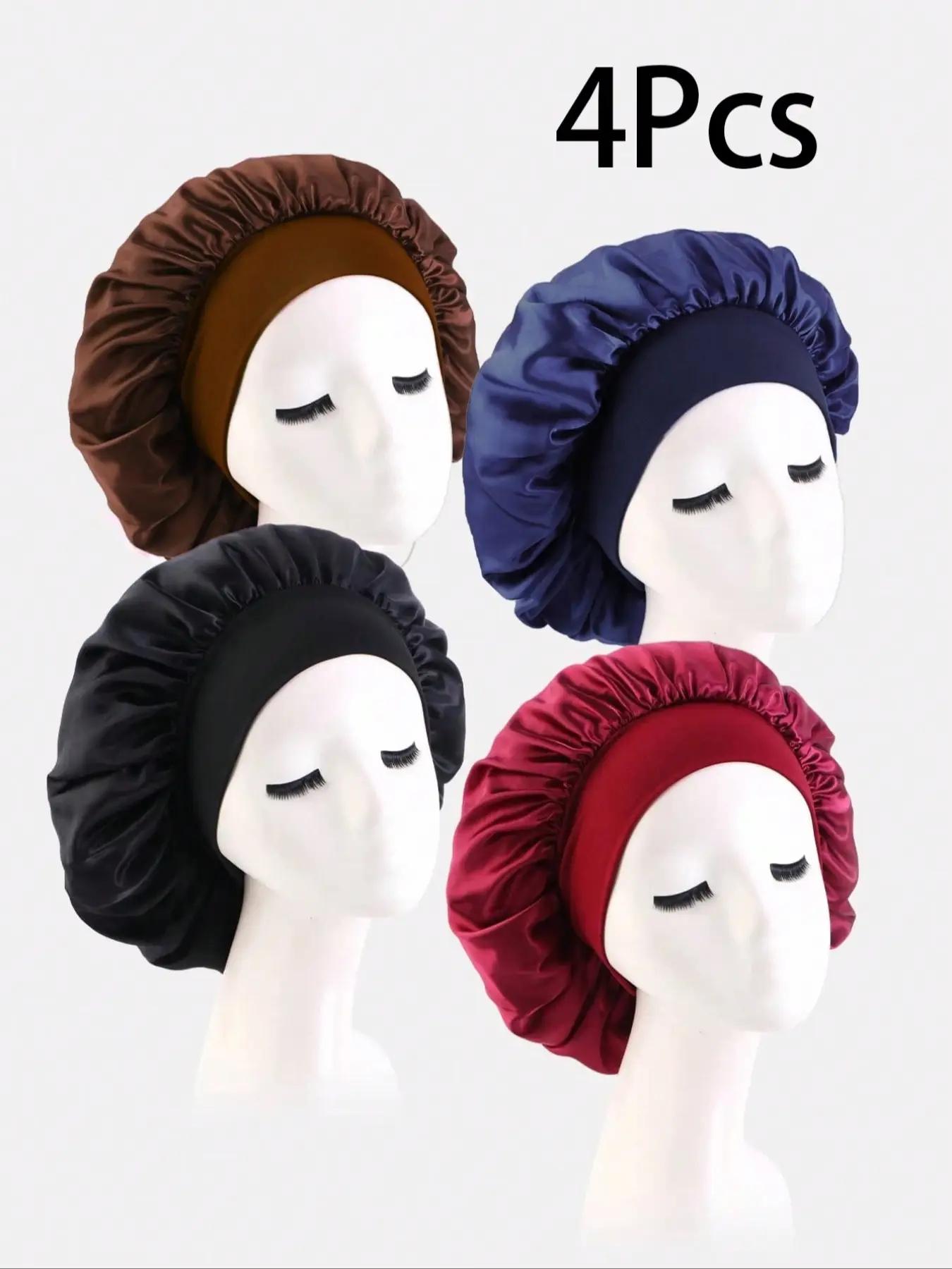 Women's Elegant Plain Color Elastic Hair Bonnets for Gift, Summer Outfits 2025 Trendy Soft Comfy Haircare Sleeping Bonnets for Preserving Hairstyle, Lightweight Chic Accessories for Daily Use