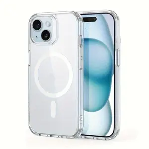 Clear Phone Case For iPhone 17 Pro Max 16 16E 15 14 13 12 11 Pro Plus Air, Magnetic MagSafe Charging Cover, Anti-Yellow UV Resistant, Anti-Fingerprint Slim Shell, Military Shockproof Shatterproof, Full Camera Lens Protection, iPhone 17 Pro Max Case