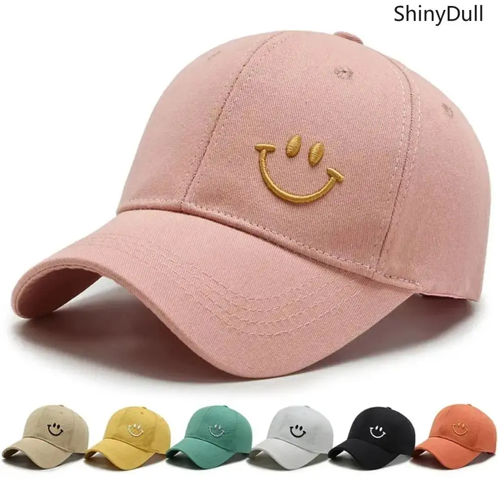 Casual Smiley Face Baseball Cap, Unisex Cotton Hat with an Adjustable Fit for Outdoor Wear and Everyday Outfits