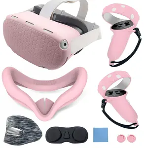 JYMEGOVR for Oculus  2  Cover, Protective Cover Accessories for  VR, Multi Colors Soft Shell , Controller Grips &  Cover Set ()