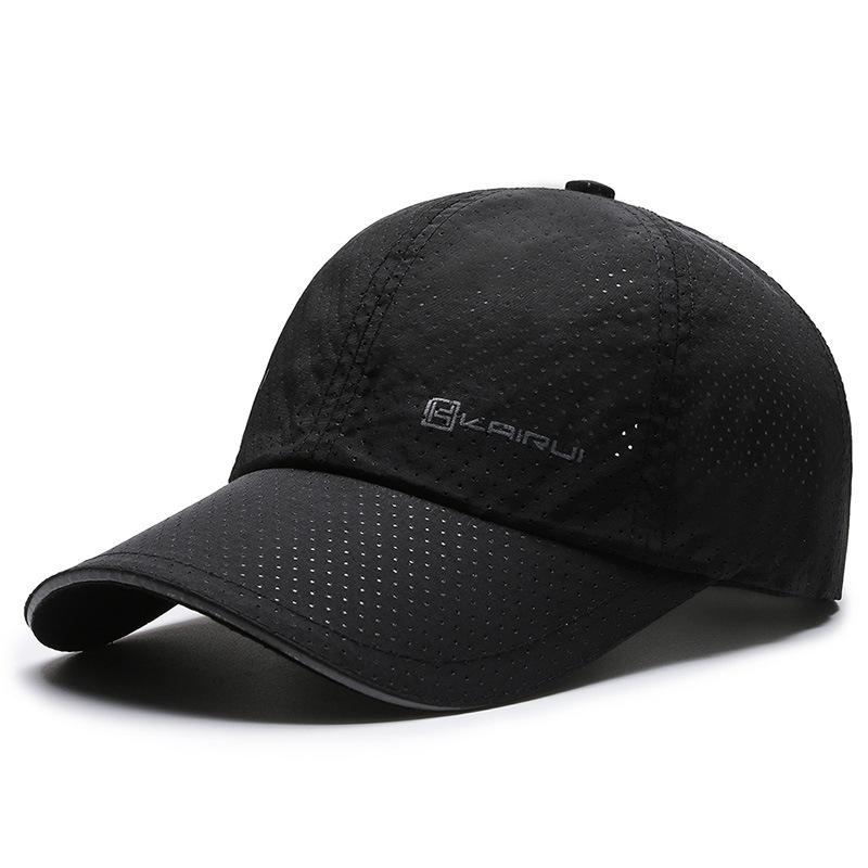 Summer quick-dry baseball cap for men, mesh breathable sun hat, sandwich brim cap, duckbill cap, reflective hat