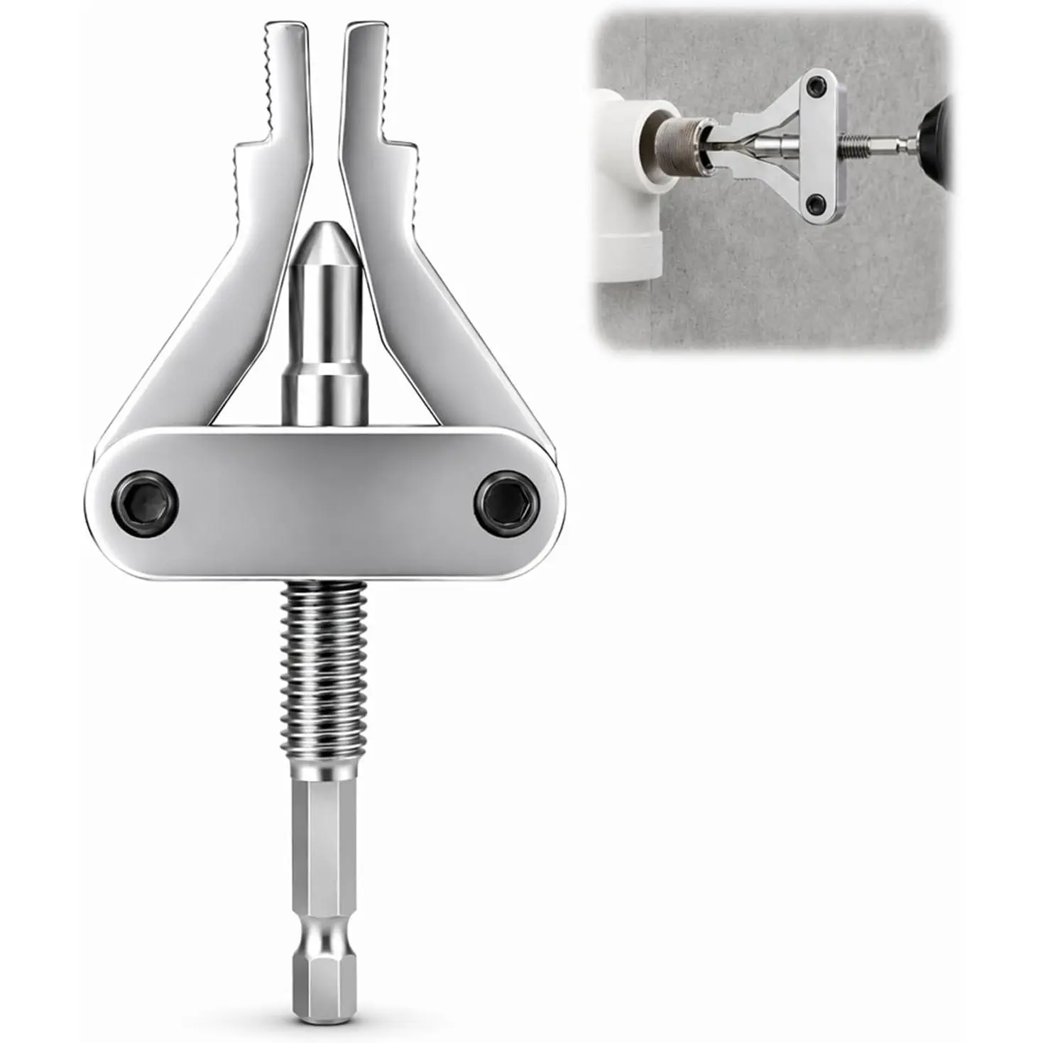 Broken Pipe Extractor Tool, Damaged Screw Bolt Thread Valve Remover Tool | for 1/2" 3/4" 1" Effortless Broken Pipe Removal Home Repairs