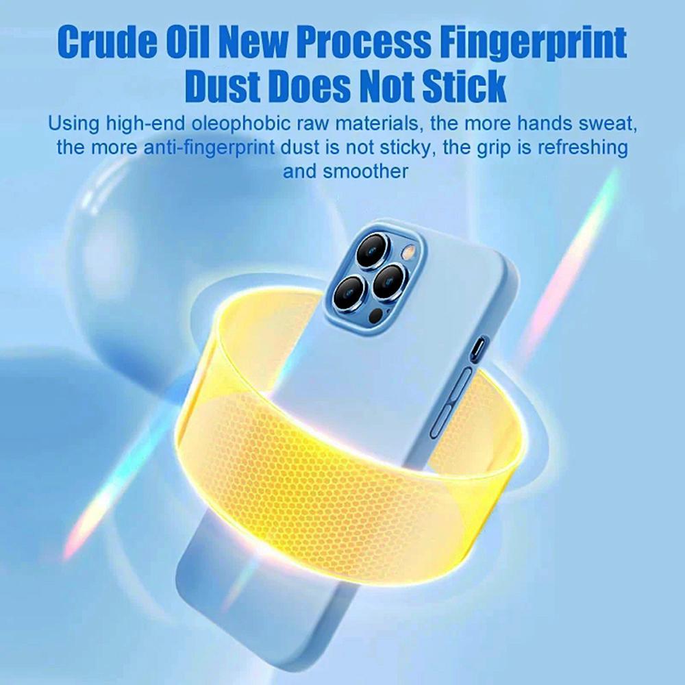 Minimalist Solid-Color Silicone Phone Case, 1 Count Shockproof Phone Protective Cover, Phone Accessory Compatible with iPhone 11/13/14/15/16/17 Pro Max Series, Shockproof Casing