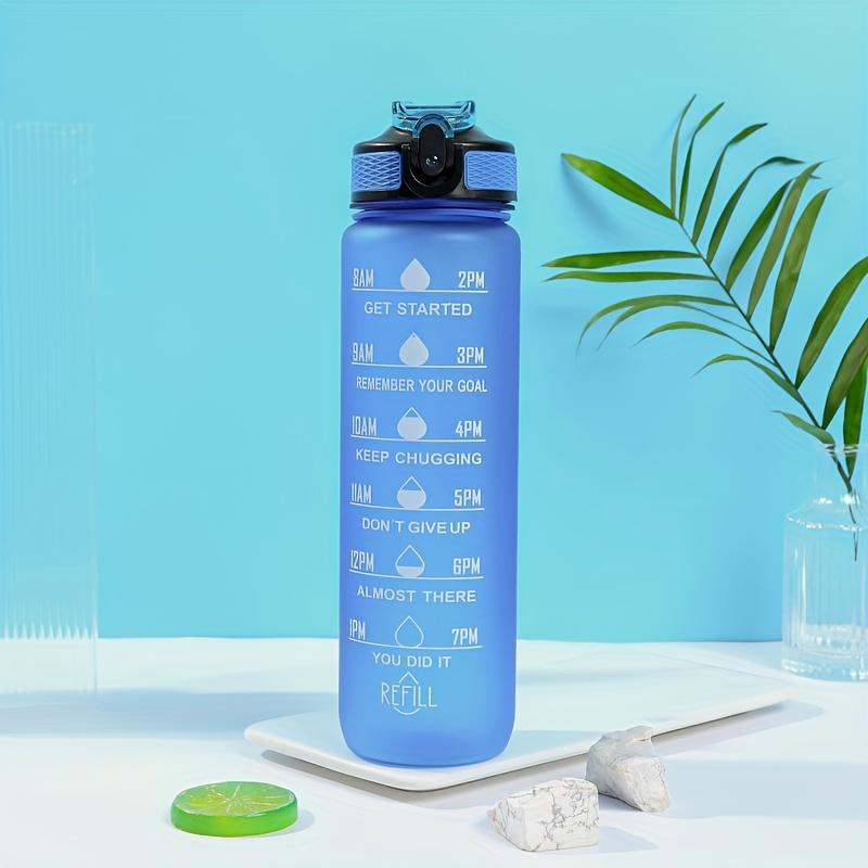 Leak-Proof Sporty Travel Water Bottle, Gradient Color Fitness Cup, Portable Hydration with Motivational Quotes, Ideal for Summer & Fall